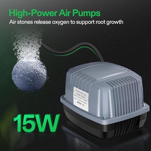VIVOSUN DWC Hydroponics Grow System with Top Drip Kit 4 Buckets - Image 3