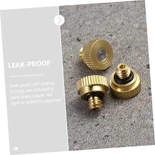 balacoo 60pcs Brass Misting Nozzles for Low Pressure Atomizing Sprayer for Outdoor Cooling Garden Irrigation and Landscape Watering Systems - Image 2