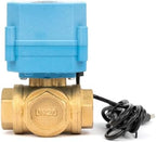 U.S. Solid 3/4 inch WiFi Smart Motorized Ball Valve, 3-Way 4-Position Brass Electric Water Valve for HVAC Zoning, Solar Bypass, Irrigation Automation; USB Powered with LED Flow Window - Image 5