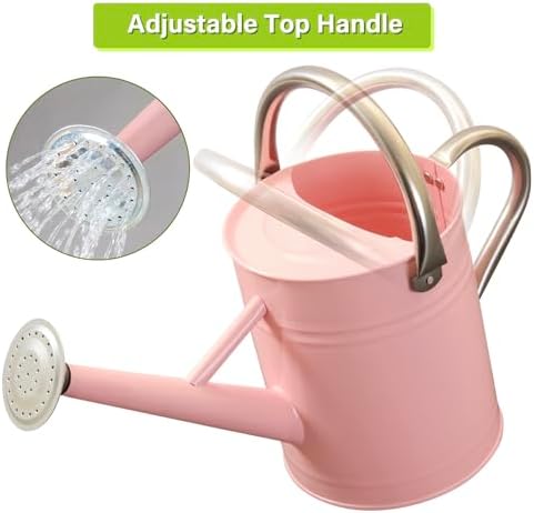 1 Gallon Watering Can for Outdoor&Indoor Plants，Pink - Image 6