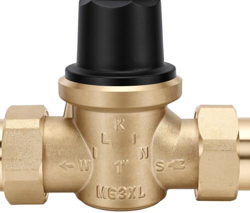 Water Pressure Reducing Valve 1 Inch Brass Dual FNPT - Image 3