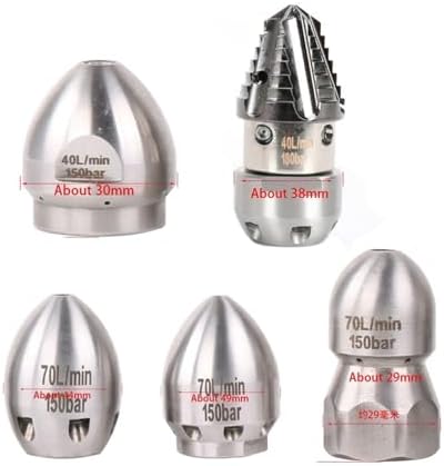 1/2 High Pressure Cleaning Machine Sewer Nozzles, Sewer Pipe Dredging Head Nozzle(40L 180bar-ds5) - Image 3