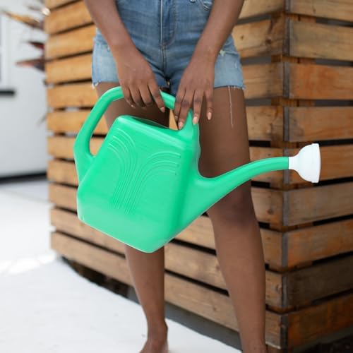 Bloem Classic 2 Gallon Plastic Watering Can - Indoor/Outdoor with 256 Fl Oz Capacity, Removable Nozzle, Mint Green - Image 2
