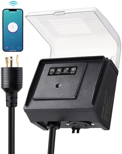 SURAIELEC WiFi Pool Timer for Above-Ground Pools, 20A 125V 1HP, NEMA L5-20R by SURAIELEC