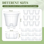 Wonderjune Self Watering Planter, 7.09'', Clear, 9 Pcs - Image 2