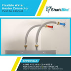SharkBite 3/4 Inch x 3/4 Inch FIP x 18 Inch Stainless Steel Braided Flexible Water Heater Connector, Push To Connect Brass Plumbing Fitting, PEX Pipe, Copper, CPVC, PE-RT, HDPE, U3088FLEX18LF - Image 5