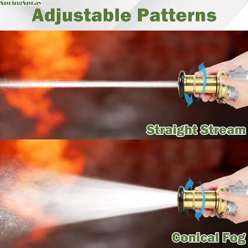 2 Inch NPSH Brass Fire Hose Nozzle with Aluminum Camlock - Image 3
