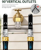 2-Way Garden Hose Splitter, Heavy-Duty Brass, 3/4" GHT, Black - Image 5