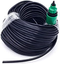 Micro Irrigation Hose, PVC Garden Water Hose 4/7mm 1/4in Micro Drip Irrigation Tubing Quick Connector 10-50m(25m 82.02ft) by Unknown