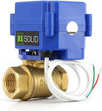 U.S. Solid 1" Motorized Ball Valve 85-265V AC Brass Electrical Ball Valve, 2 Wire Auto Return Setup Normally Closed - Image 2