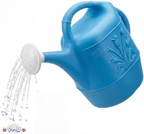 PMU 2 Gallon Watering Can - Garden Watering Can for Indoor & Outdoor Plants - Plastic Water Can with Detachable Sprinkler Head - Large Water Pot, Made in USA - Blue Pkg/3 - Image 5