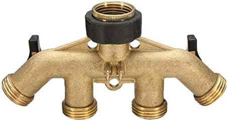 3/4 Inch BSP 4 Way Hose Faucet Manifold Water Segregator Garden Tap Connector Splitter Switcher Control Shut Off Valve - Image 6