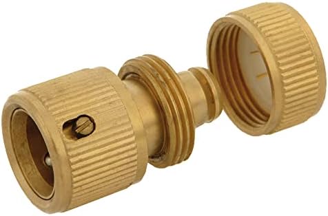 Amig - Hose Quick Connector | 1/2" | With Quick Connect System | Safety Stop Function | Brass | Matt Gold - Image 3