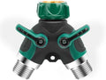 Diivoo Hose Splitter 2 Way, Heavy Duty Metal Y Spigot Splitter, High Flow Hose Connector, Easy Grip Faucet Splitter, Solid Hose Bib Splitter for Outdoor Gardening Hoses, 3/4" Standard by Diivoo