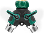 Diivoo Hose Splitter 2 Way, Heavy Duty Metal Y Spigot Splitter, High Flow Hose Connector, Easy Grip Faucet Splitter, Solid Hose Bib Splitter for Outdoor Gardening Hoses, 3/4" Standard by Diivoo