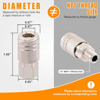 67Pcs Air Hose Coupler and Plug Kit,1/4 Inch NPT - Image 2
