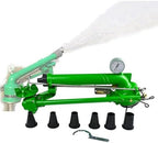 Impact Sprinkler with Pressure Gauge, 360° Slow Speed Rotation Large-Area Watering Spray 1.5" Farm Irrigation Spray Gun for Farmland Irrigation by Unknown