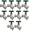 10 Pack XFITTING 1/2" Female NPT x 3/4" GHT Sillcocks, Brass, 1/4 Turn by XFITTING