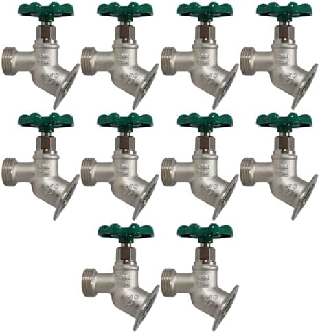 10 Pack XFITTING 1/2" Female NPT x 3/4" GHT Sillcocks, Brass, 1/4 Turn by XFITTING