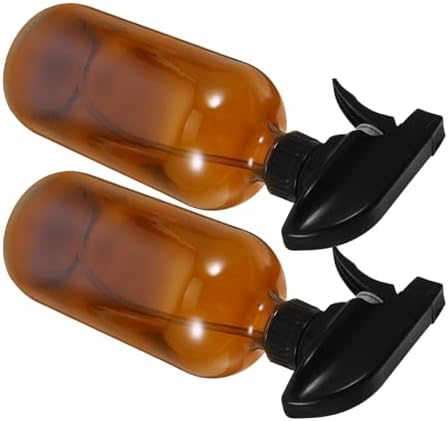 2pcs Ml Glass Spray Bottle with Fine Mist Sprayer, Brown Refillable Liquid Spray Bottle for Pet Bathing and Watering Succulents, Easy to Use and Observe Water Level by HOODANCOS
