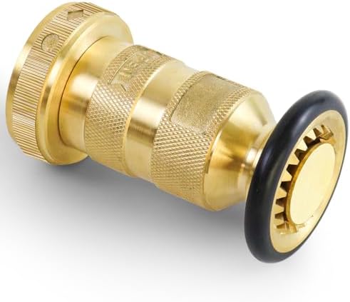 Fire Hose Nozzle 1-1/2" NH/NST Fire Fighter Hose Nozzle 100 psi 75 gpm by NOVINO