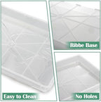 RooTrimmer Clear Seed Starter Trays 5 Pack(17"x11"x2"), Reusable Plastic Carrying Seedling & Nursery Trays, Durable Flat Pots Trays, Transparent Square Tray for Planting and Collecting Drainage Water - Image 6