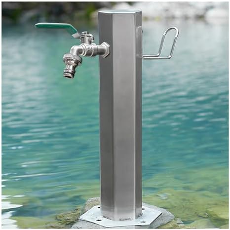 Floor Mounted Faucet Outdoor Water Pipe Vertical Fountain Irrigation Column,Hexagon Vertical Garden Water Column with Stainless Steel Faucet - Insulated, Antifreeze, Free-Standing Design for by Unknown