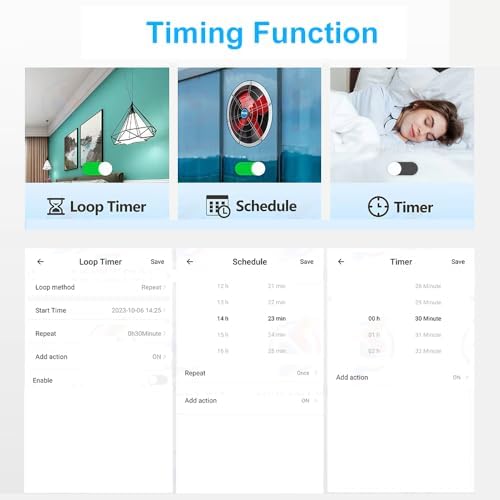 Ewelink 30A Hight Power WiFi Smart Switch 110V/120V/240V, APP Remote with Timer, Wireless DIY Mode for Home Automation, Compatible with Alexa & Google Home(2 pcs) - Image 3