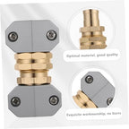 Housoutil 3 Sets Garden Hose Repair Connector Kit with Weatherproof Aluminium Alloy Material for Long Life Sturdy Hose Fitting Fastener - Image 3