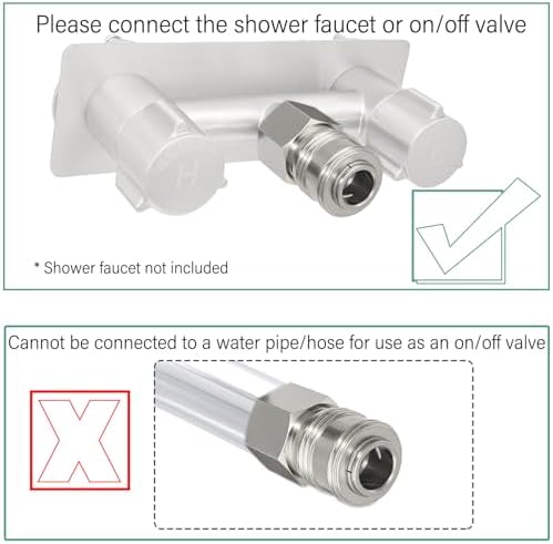 G-Sunny RV Outdoor Shower Head with Hose and Quick Connect Fittings - High Pressure 3-Spray Mode Shower Head with Pause Button-Easy Install for Camper,Travel Trailer (Brushed Nickel, 71"Hose) - Image 5