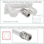 G-Sunny RV Outdoor Shower Head with Hose and Quick Connect Fittings - High Pressure 3-Spray Mode Shower Head with Pause Button-Easy Install for Camper,Travel Trailer (Brushed Nickel, 71"Hose) - Image 5