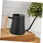 Black Stainless Steel Garden Watering Can with Long Spout - Image 2