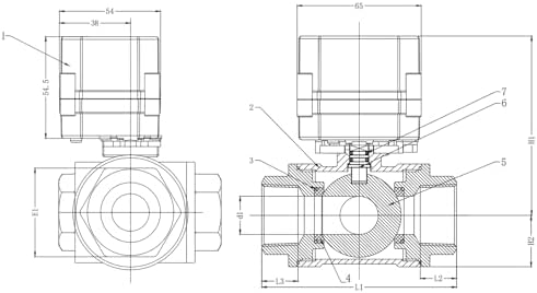 DN8 WiFi Remote Control Smart Water Valve,1/4” DC5V-DC12V Brass 3-Way Electric Ball Valve - Image 4