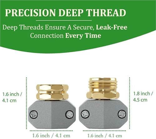 Garden Hose Repair Kit, Fits 3/4 And 5/8 Inch Hoses, Solid Male And Female Hose End Replacement, Water Hose Repair Fix Connector(1 Set) - Image 2