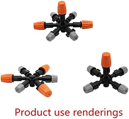 Hose Connector Adapter 6mm Interface Multiple Joints Cross-connect Connector Five-way Six-way Seven-way Garden Irrigation Hose Diverter 100 Pieces (Color : Purple) - Image 5