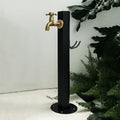 304 Stainless Steel Cylindrical Vertical Garden Water Column with Hose Stand ,Outdoor Anti-Freeze Faucet Column Watering Fountain Irrigation Post,Yard Water Dispenser Hydrant Floor Mount Water Tap by Unknown