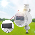 Solar Powered Irrigation Timer with LCD Display and Rainproof Cover for Garden Drip Watering Systems - Image 6