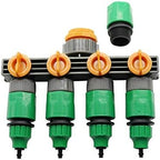 PVC Pipe Fitting Furniture Grade 4 Way Garden Water Tap Adaptor Hose Splitter Quick Connectors Garden Watering Irrigation Supplies 1/4 or 3/8 Inch Hose Connector (Color : Grey, Diameter : 1/2'') - Image 2