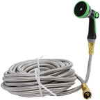 Expandable Garden Hose, Lightweight Stainless Steel Water Hose with 10 Pattern Nozzle, Kink Free Leak Proof Heavy Duty Retractable for Outdoor, Lawn, Patio (75FT) - Image 4