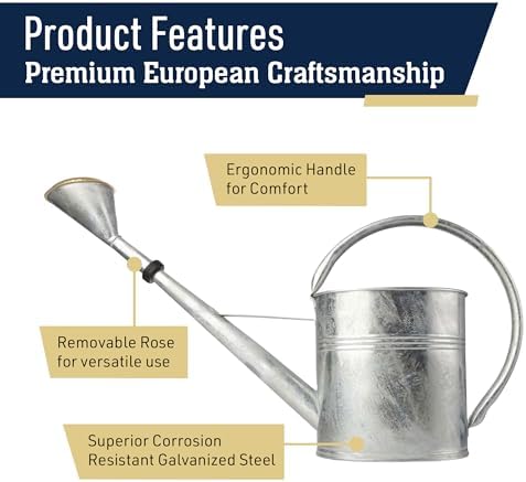 Kings County Tools Plant Watering Can with Removable Spout, 2 Gallon - Image 2