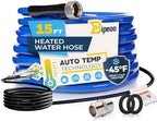 15FT 30FT 50FT 75FT 100FT Heated Water Hose for Rv,Heated Water Hose Antifreeze to -45°F,Great Rv Accessories for Campers,Livestock,Agriculture,Lead and BPA Free by Bipeoo