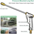 Adjustable Garden Sprayer High Pressure Water Hose Nozzle Spray Gun for Watering Plants(Gray long Mouth) - Image 6