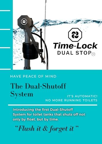 Time-Lock Dual Stop Valve – The Worlds Only Saftey Fill Valve That Stops Running Toilets!, Black - Image 5