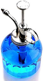 Plant Mister- Blue Color Glass Bottle & Brass Sprayer (Chrome) - Image 6