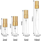 50pcs Refillable Glass Perfume Bottles 2ml 3ml 5ml 10ml Travel Atomizer with Black Cap - Image 3