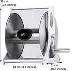 Portable Stainless Steel Wall Mount Hose Reel (Silver +DN15 20m blue pipe) - Image 7