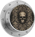 Mechanical Kitchen Timers for Cooking,Gothic Wallpaper Skull Printed 60 Minute Magnetic Countdown Timer,Cute Cooking Timers with Alarm,Stainless Steel Time Timer Manual No Batteries Required by Unknown