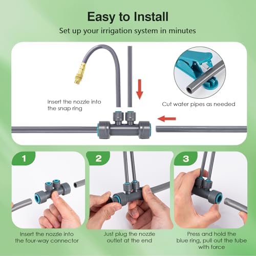 66 FT Drip Irrigation System - 360° Adjustable Garden Watering System - Image 6