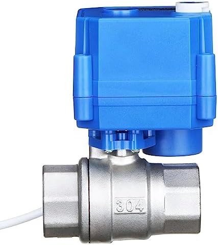 U.S. Solid 3/4 in 304 Stainless Steel Motorized Ball Valve, NSF Certified, Full Port, 9-24 V AC/DC, 3-Wire Latching Self-Hold, Manual Override, Position Indicator - Image 5