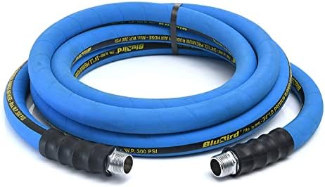 BLUBIRD BB3425 3/4" x 25' Rubber Air Hose, 100% Rubber, Lightest, Strongest, Most Flexible, 300 PSI, 50F to 190F Degrees, Ozone Resistant, High Strength Polyester Braided - Image 3